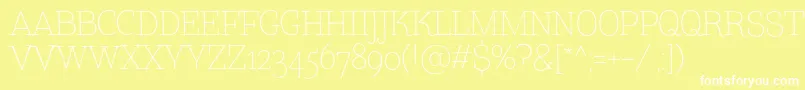 TtCoatsLightDemo Font – White Fonts on Yellow Background