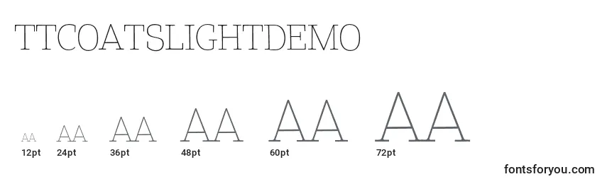 TtCoatsLightDemo Font Sizes