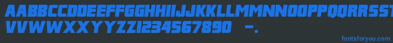 FranklinItalicM54 Font – Blue Fonts on Black Background