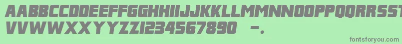 FranklinItalicM54 Font – Gray Fonts on Green Background