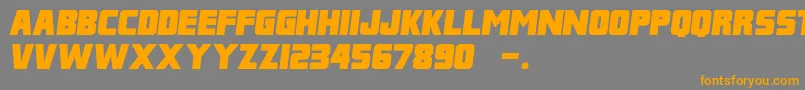 FranklinItalicM54 Font – Orange Fonts on Gray Background