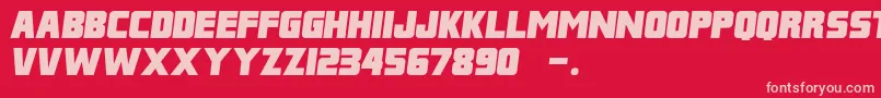 FranklinItalicM54 Font – Pink Fonts on Red Background