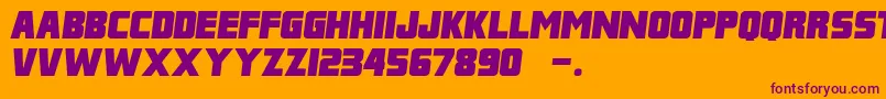 FranklinItalicM54 Font – Purple Fonts on Orange Background