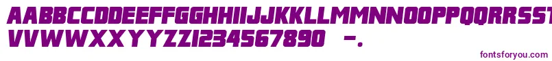 FranklinItalicM54 Font – Purple Fonts on White Background