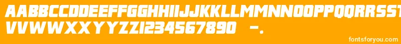 FranklinItalicM54 Font – White Fonts on Orange Background