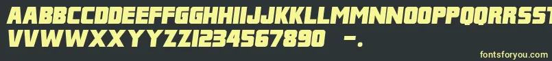 FranklinItalicM54 Font – Yellow Fonts on Black Background