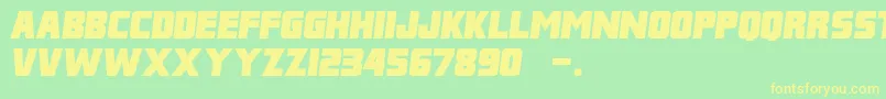 FranklinItalicM54 Font – Yellow Fonts on Green Background