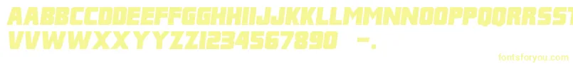 FranklinItalicM54 Font – Yellow Fonts on White Background