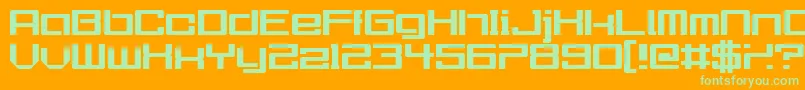 Urgently Font – Green Fonts on Orange Background