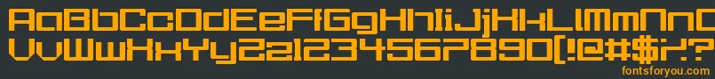 Urgently Font – Orange Fonts on Black Background