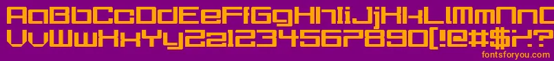 Urgently Font – Orange Fonts on Purple Background