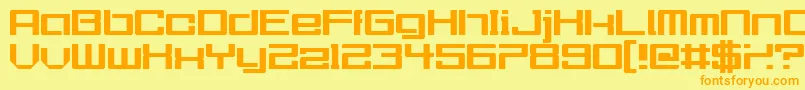 Urgently Font – Orange Fonts on Yellow Background