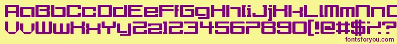 Urgently Font – Purple Fonts on Yellow Background