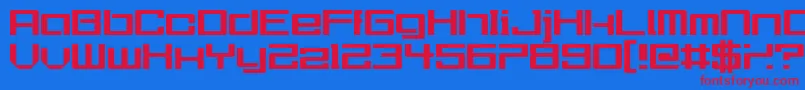 Urgently Font – Red Fonts on Blue Background