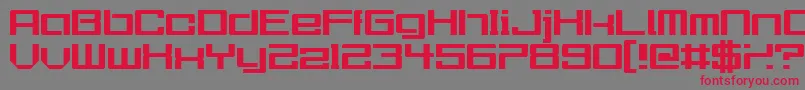 フォントUrgently – 赤い文字の灰色の背景