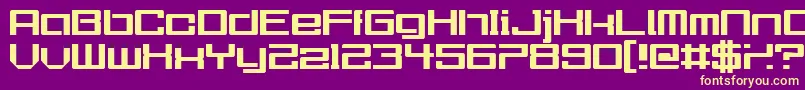 Urgently Font – Yellow Fonts on Purple Background
