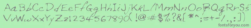 フォントLehn209 – 緑の背景に灰色の文字