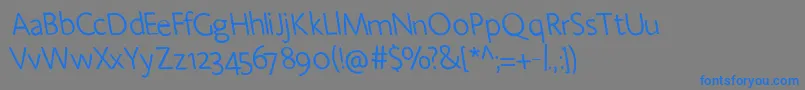 Amoreatpersia Font – Blue Fonts on Gray Background