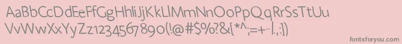 Amoreatpersia Font – Gray Fonts on Pink Background