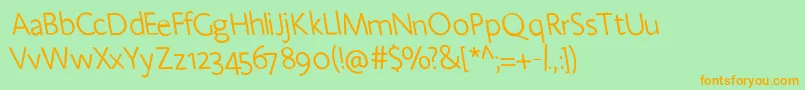 Amoreatpersia Font – Orange Fonts on Green Background