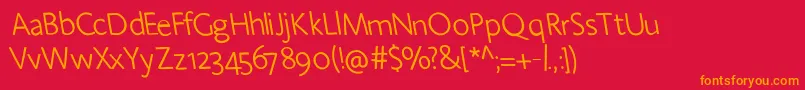 Amoreatpersia Font – Orange Fonts on Red Background