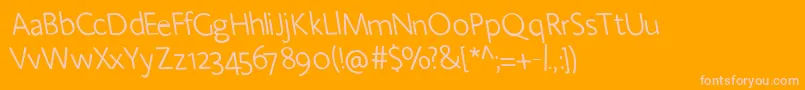 Amoreatpersia Font – Pink Fonts on Orange Background