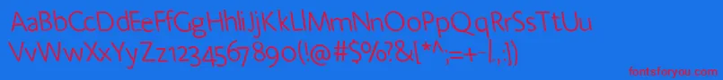 Amoreatpersia Font – Red Fonts on Blue Background