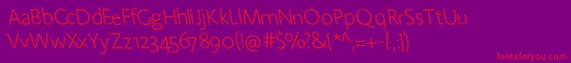Amoreatpersia Font – Red Fonts on Purple Background