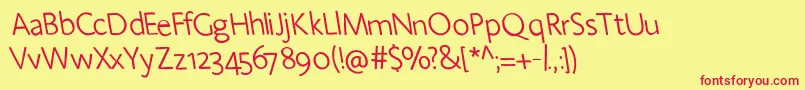 Amoreatpersia Font – Red Fonts on Yellow Background