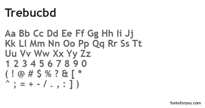 Fuente Trebucbd - alfabeto, números, caracteres especiales