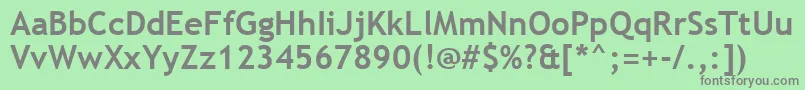 フォントTrebucbd – 緑の背景に灰色の文字