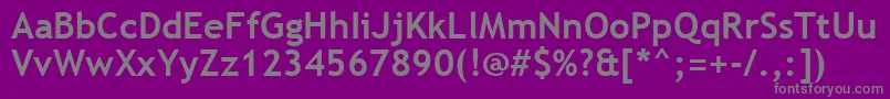 Czcionka Trebucbd – szare czcionki na fioletowym tle