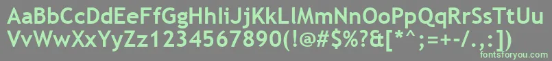 Шрифт Trebucbd – зелёные шрифты на сером фоне