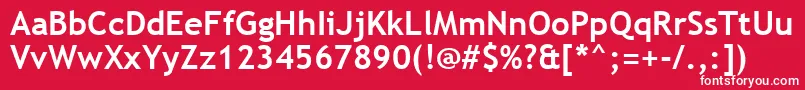 フォントTrebucbd – 赤い背景に白い文字