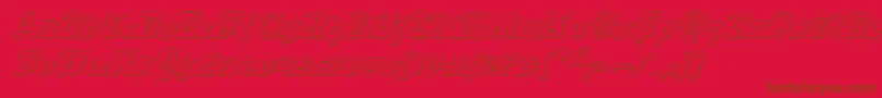QuestKnight3DItalic Font – Brown Fonts on Red Background