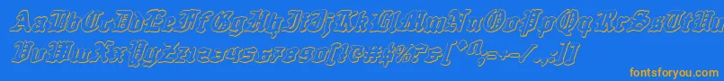 fuente QuestKnight3DItalic – Fuentes Naranjas Sobre Fondo Azul