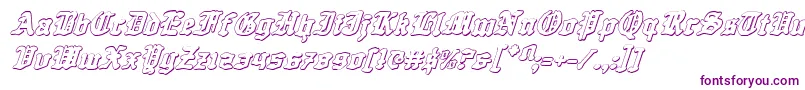 QuestKnight3DItalic Font – Purple Fonts on White Background