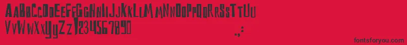 Dsreckoningc Font – Black Fonts on Red Background