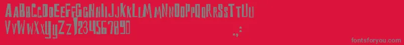 Dsreckoningc Font – Gray Fonts on Red Background