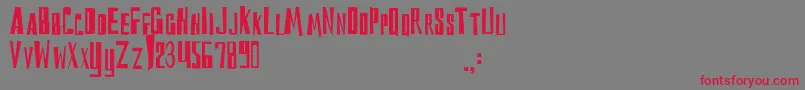 Dsreckoningc Font – Red Fonts on Gray Background