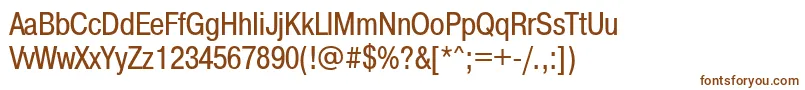 Шрифт Pragmaticacondftt – коричневые шрифты на белом фоне