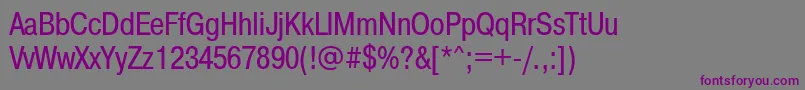 Шрифт Pragmaticacondftt – фиолетовые шрифты на сером фоне