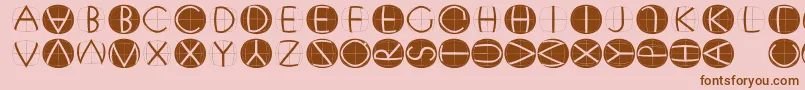 Xperimentypofs Font – Brown Fonts on Pink Background
