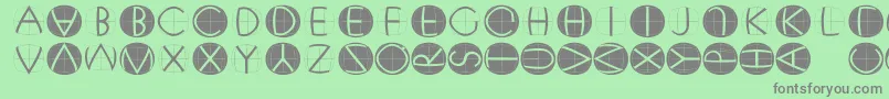 Xperimentypofs Font – Gray Fonts on Green Background