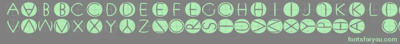 Xperimentypofs Font – Green Fonts on Gray Background