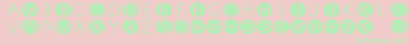 Xperimentypofs Font – Green Fonts on Pink Background