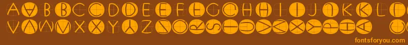 Xperimentypofs Font – Orange Fonts on Brown Background