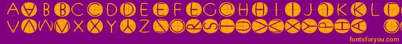 Xperimentypofs Font – Orange Fonts on Purple Background