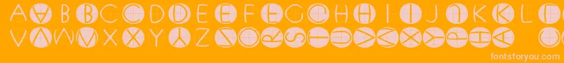Xperimentypofs Font – Pink Fonts on Orange Background