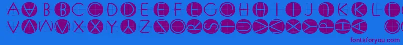 Xperimentypofs Font – Purple Fonts on Blue Background